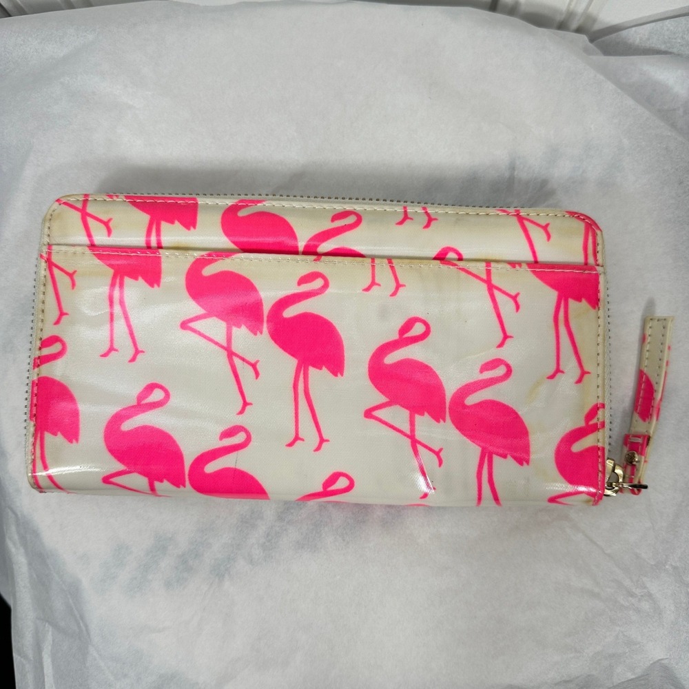 Kate Spade Wallet Womens OS Pink Flamingo Cream Good Zip Around WLRU1182 - Picture 2 of 10